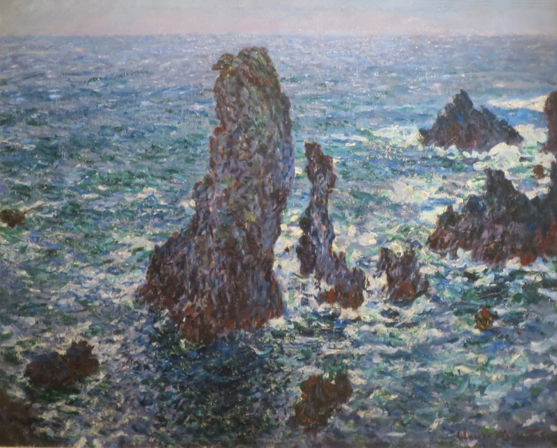 Le Piramidi di Port-Coton, mare selvaggio W1084 - Claude Monet