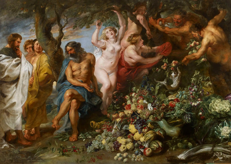 Pythagoras che promuove il vegetarianismo - Peter Paul Rubens