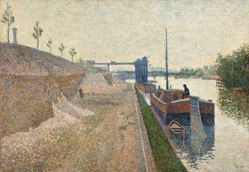 Quai de Clichy. Tempo grigio - Paul Signac