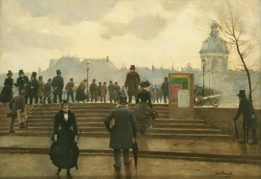 Quai de la Seine al Pont des Arts a Parigi - Jean Béraud
