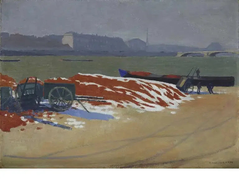 Quai de Seine au sable rouge - Félix Vallotton image 1 copie de tableau peinte à la main