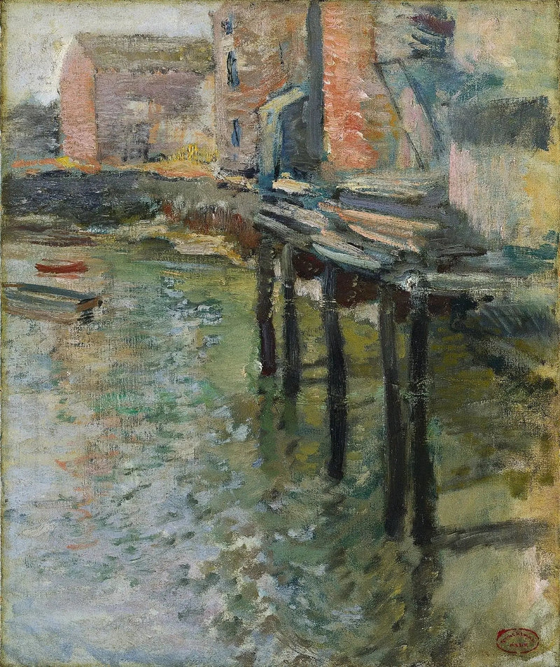 Quai désert (Il vecchio mulino di Cos Cob) - John Henry Twachtman