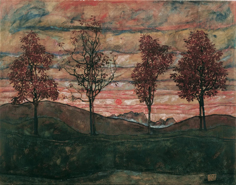 Quattro alberi - Egon Schiele