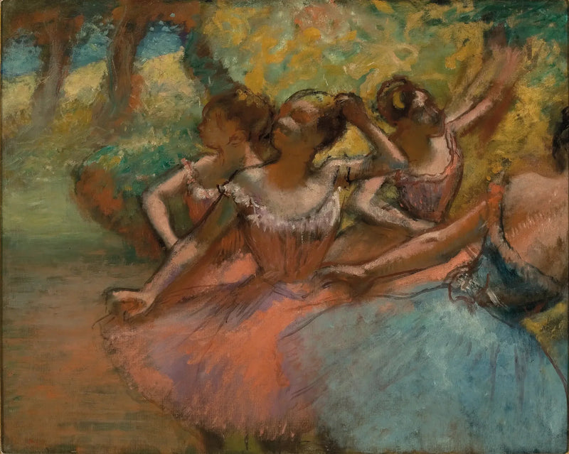 Quattro ballerine sul palco - Edgar Degas