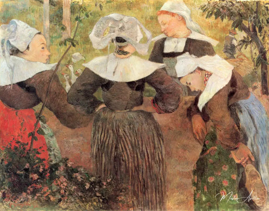 Quatre Bretonnes paysannes - Paul Gauguin - Reproductions de tableaux et peintures haut de gamme