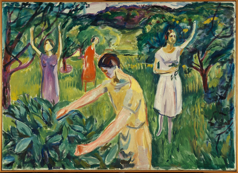 Quattro donne nel giardino - Edvard Munch