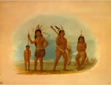 Quatre Indiens Arowak - George Catlin - Alpha Reproduction