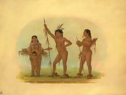 Quatre Indiens Mura - George Catlin - Alpha Reproduction
