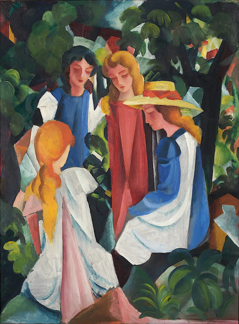 Quattro giovani ragazze - August Macke