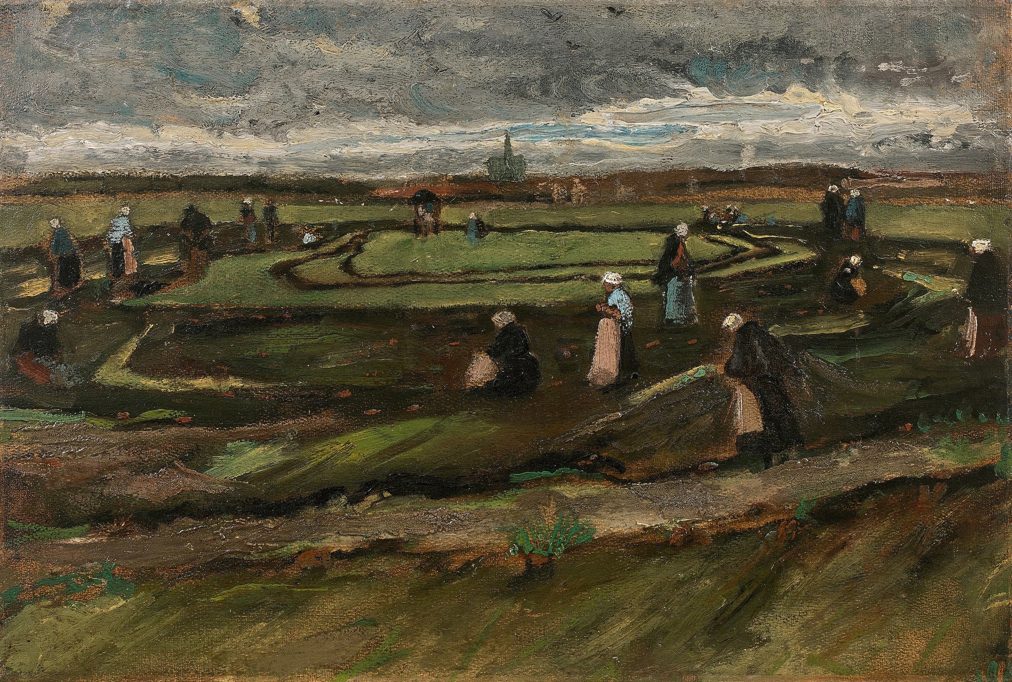 Raccommodeuses de filets dans les dunes F7 JH178 — Vincent van Gogh