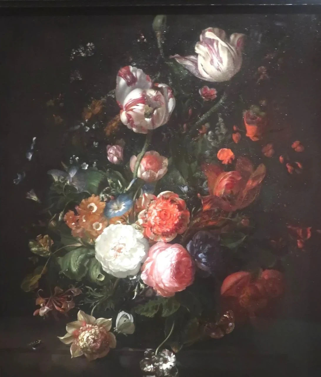 Fleurs, papillons et insectes, 1717, peinture de Rachel Ruysch