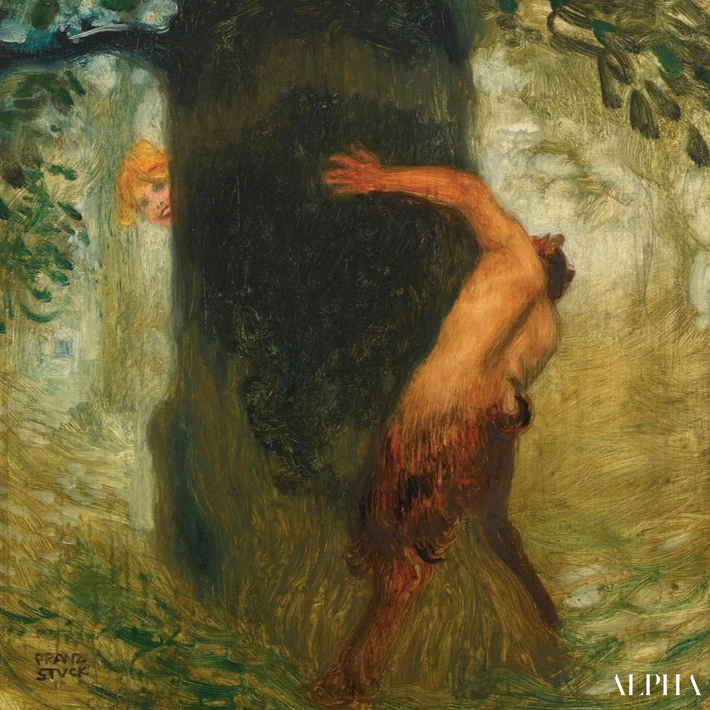 Derisione - Franz Von Stuck Riproduzioni di dipinti a olio