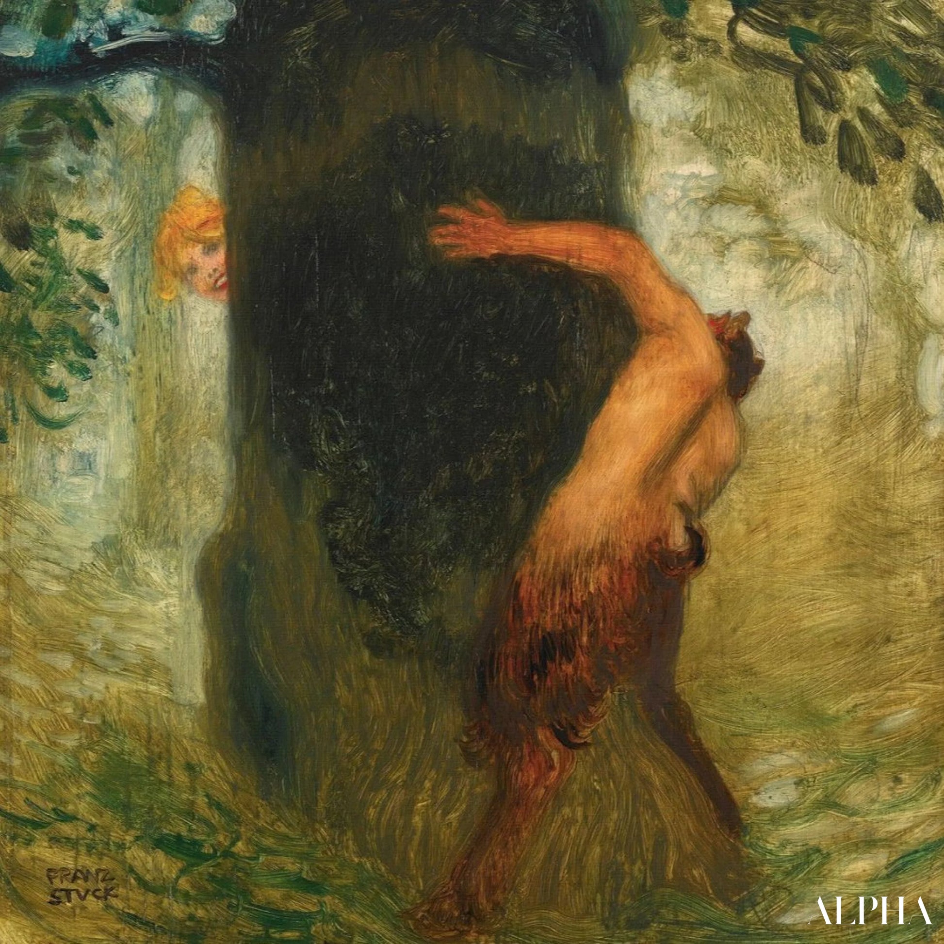 Derisione - Franz Von Stuck Riproduzioni di dipinti a olio