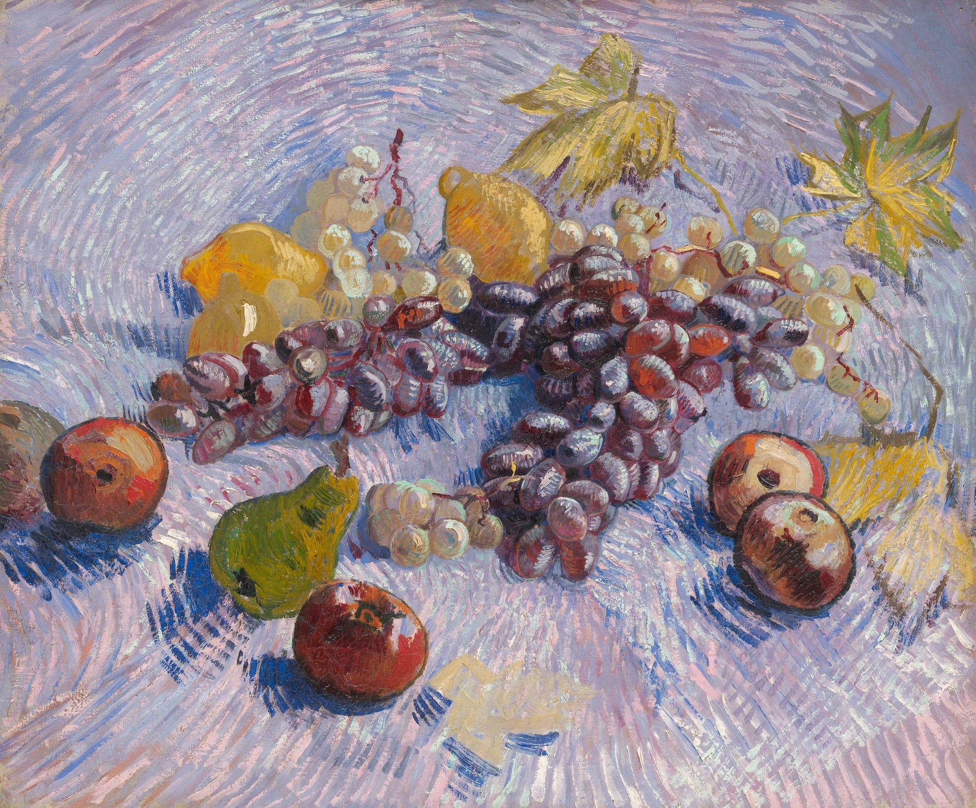 Raisins, citrons, poires et pommes F382 de Vincent van Gogh