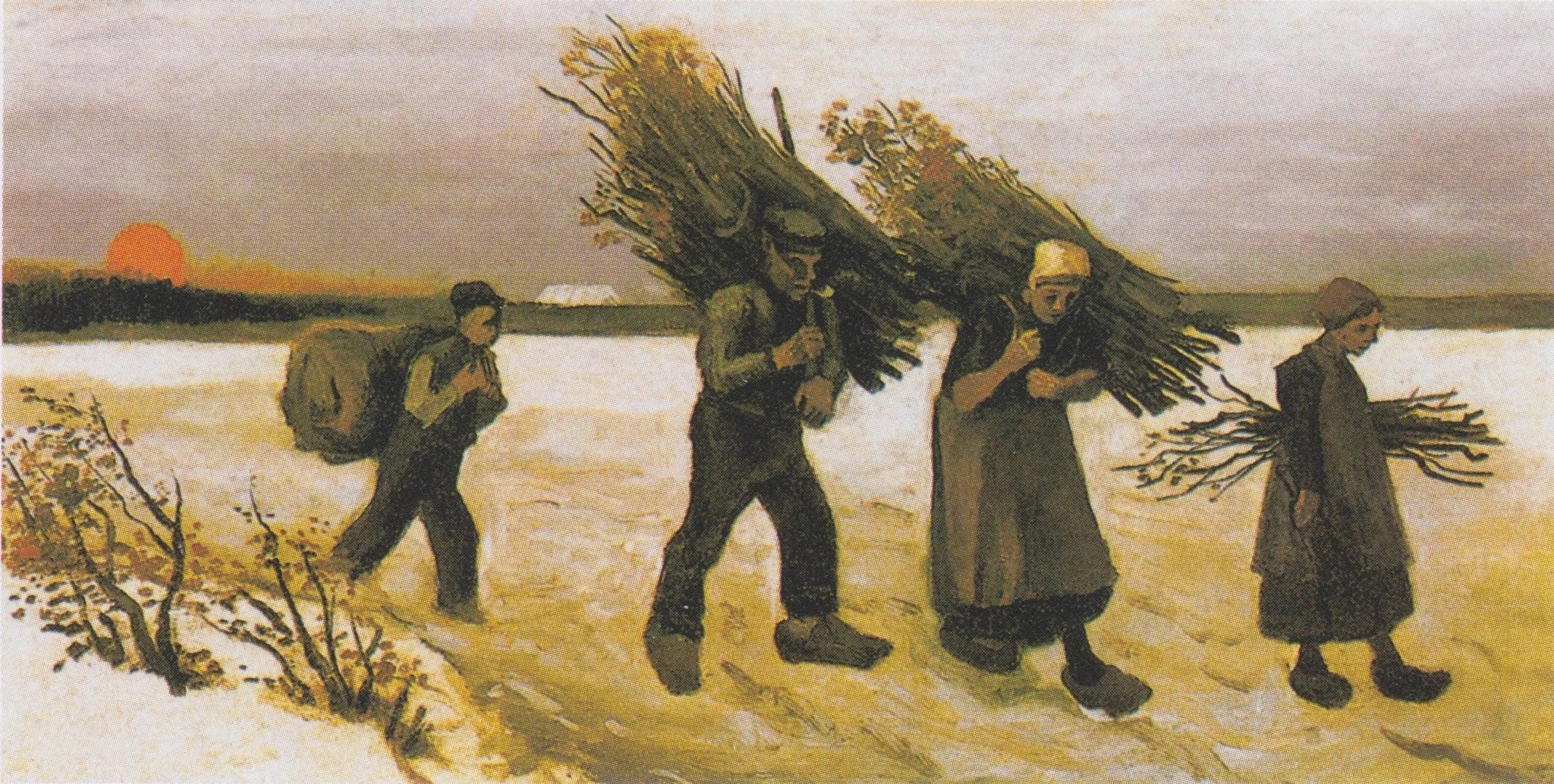 Ramasseur de bois dans la neige - Vincent van Gogh image 1 tableau peint à l’huile sur toile
