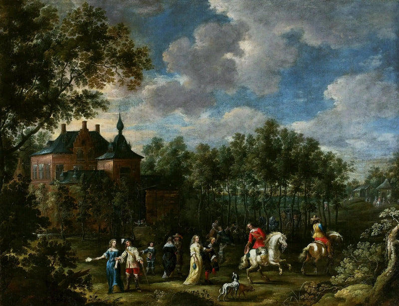Rassemblement dans un parc - David Teniers il Giovane