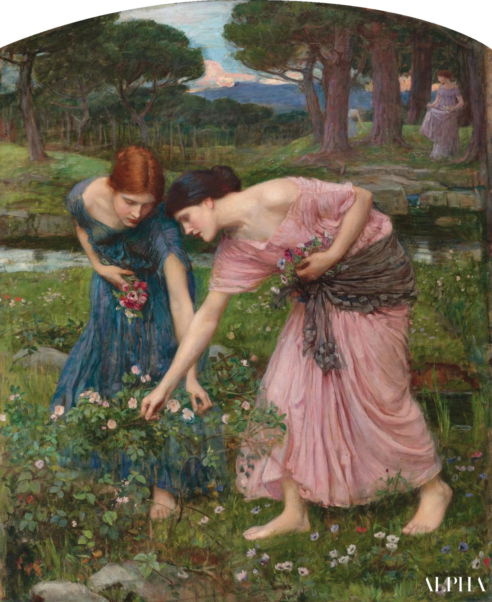 Raccogliete i boccioli di rosa finché potete - John William Waterhouse Riproduzioni di dipinti a la