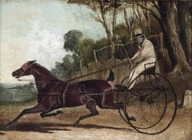 Rattler, un cavallo al trotto, trainato a un buggy - John Frederick Herring, Sr.