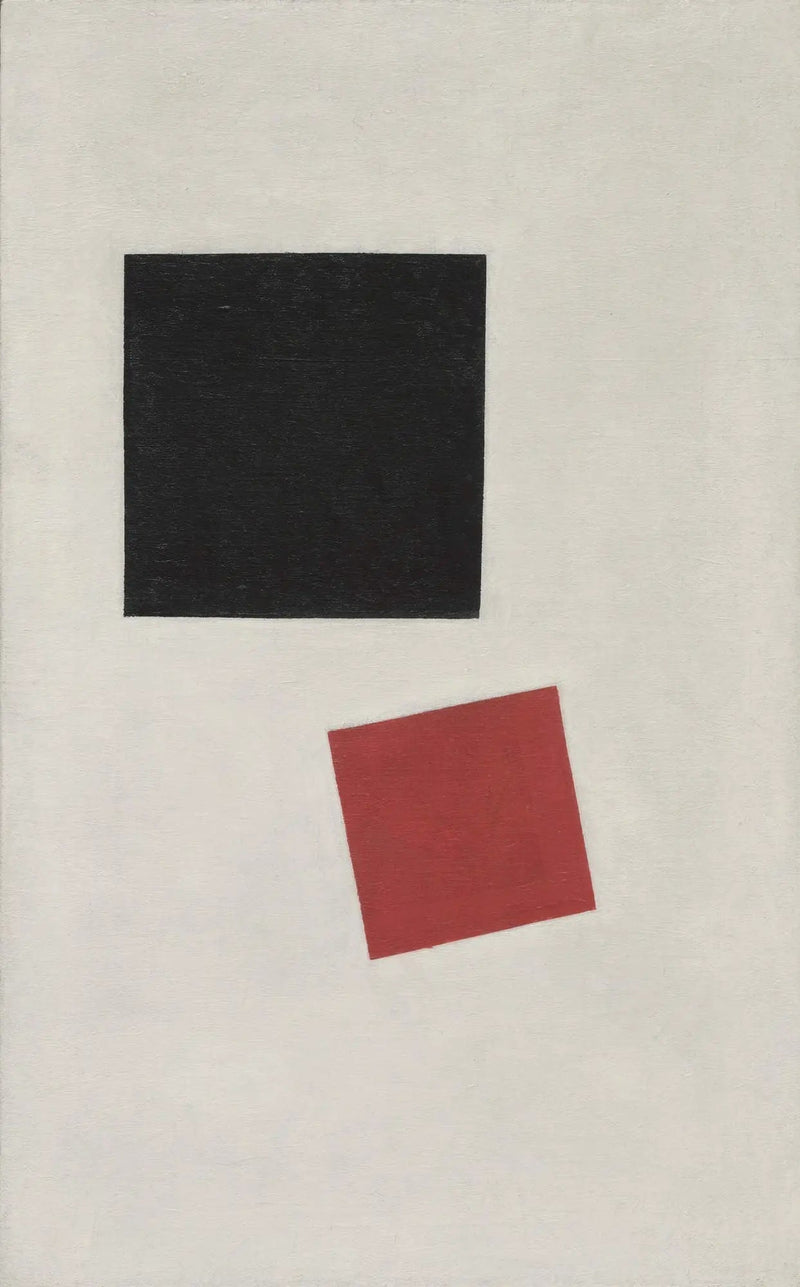 Realismo pittorico di un ragazzo con uno zaino - Masse di colori nella quarta dimensione - Kazimir Malevich