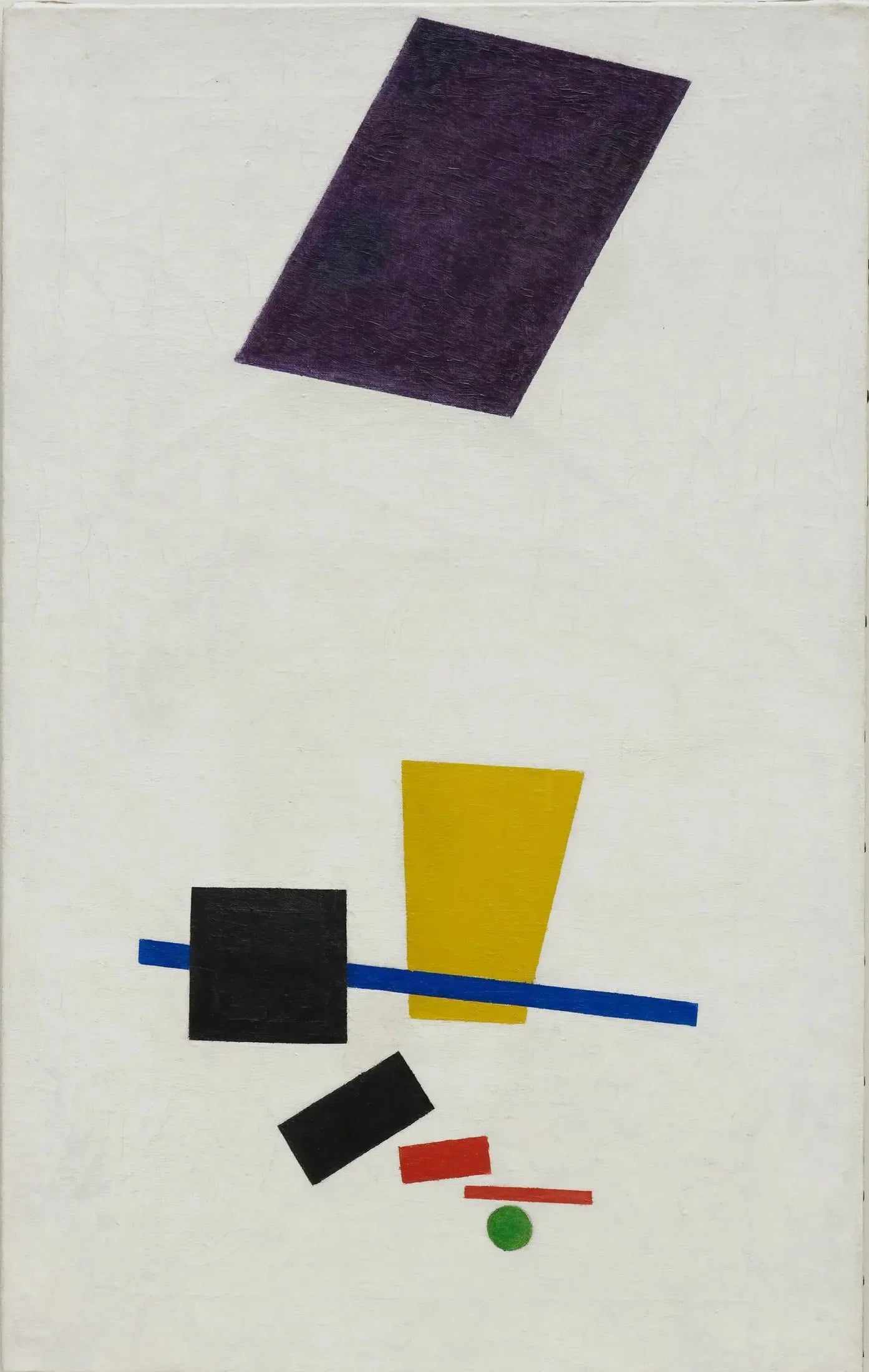Réalisme pictural d'un joueur de football - Masses de couleurs en 4e dimension - Kazimir Malevich image 1 reproduction de peinture à l’huile
