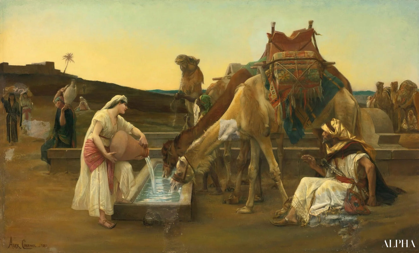 Reproduction du tableau « Rebecca Et Eliézer - Alexandre Cabanel » par Alpha Reproduction en peinture à l’huile