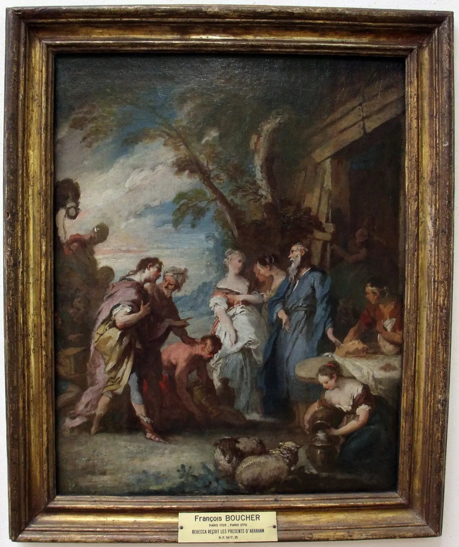 Rebecca rice le presenti di Abraham - François Boucher