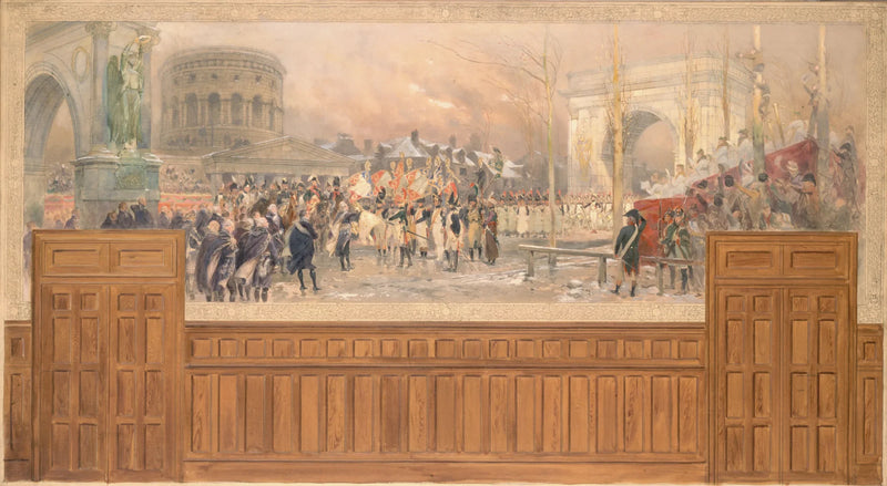 Ricezione da parte del municipio di Parigi, alla barriera di La Villette, delle truppe provenienti dalla Polonia, dopo la campagna del 1806-1807. - Édouard Detaille