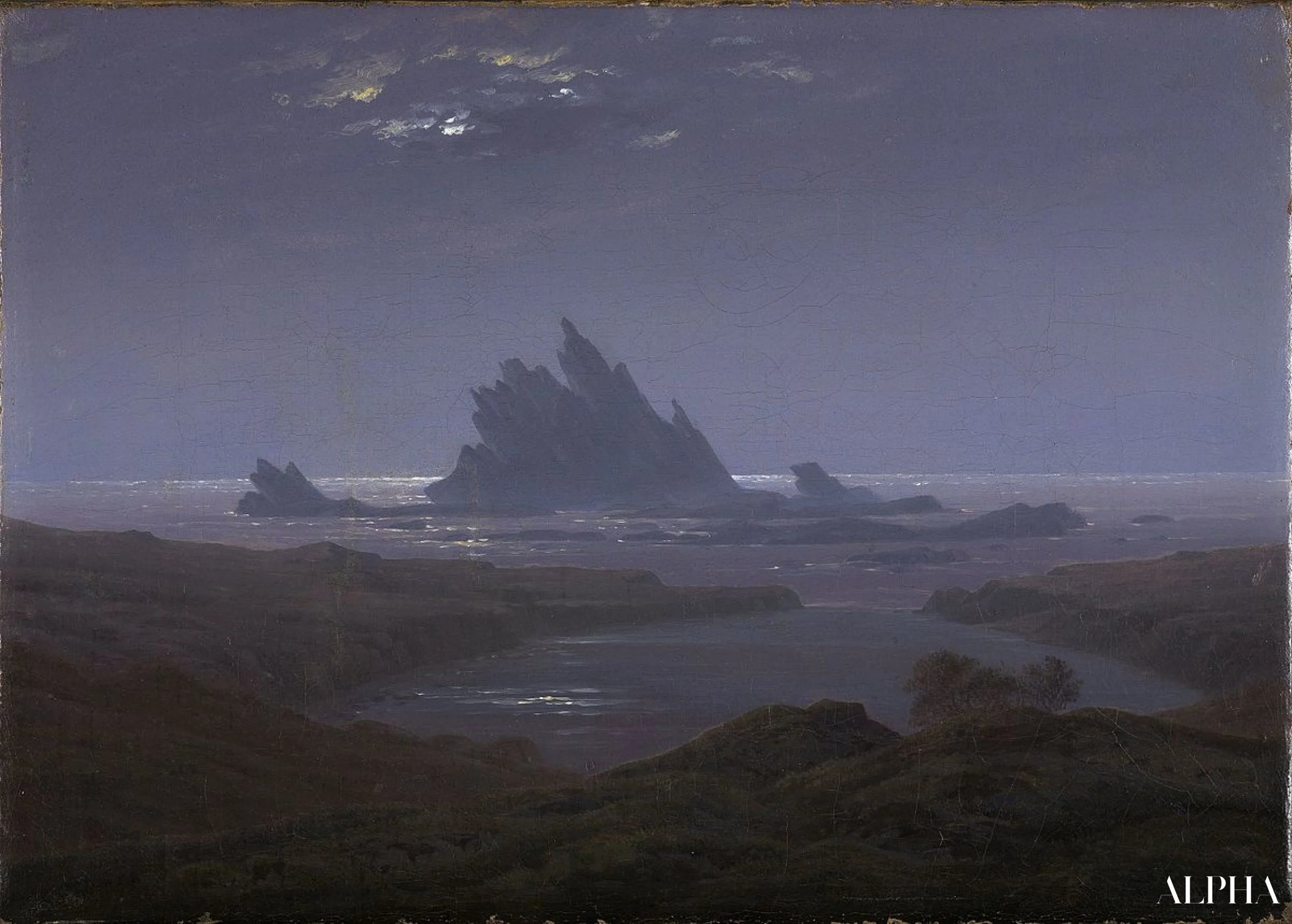 Récif de rocher sur la plage de mer - Caspar David Friedrich - Reproductions de tableaux et peintures haut de gamme