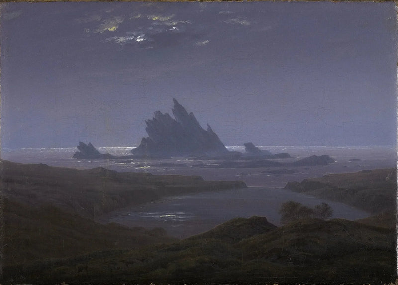 Scogliera rocciosa al bordo del mare - Caspar David Friedrich