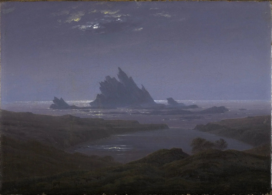 Scogliera rocciosa al bordo del mare - Caspar David Friedrich