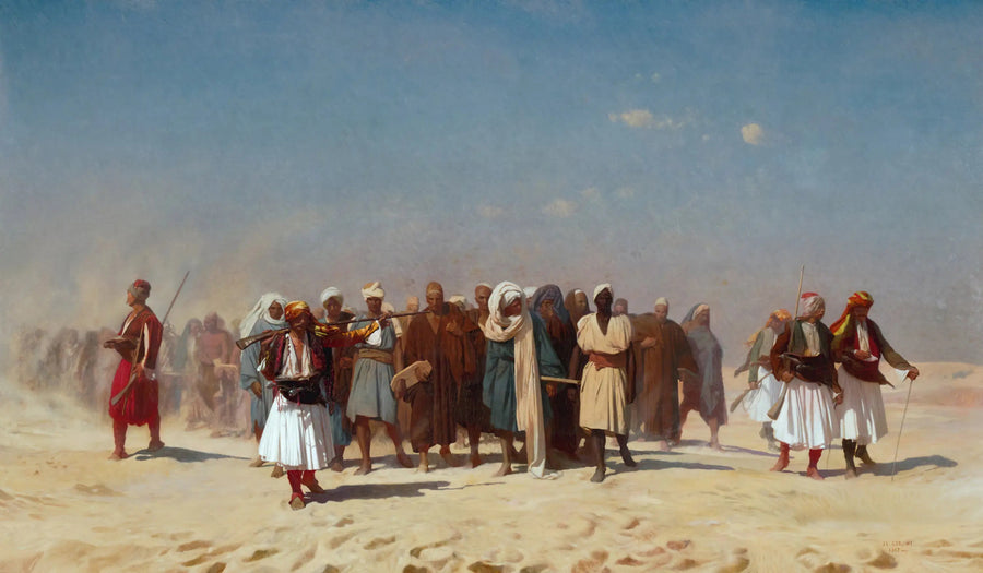 Reclute egiziane che attraversano il deserto - Jean-Léon Gérôme