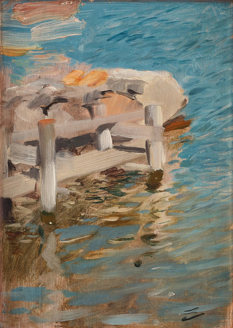 Riflessi dell'acqua su una bara di pietra - Anders Zorn