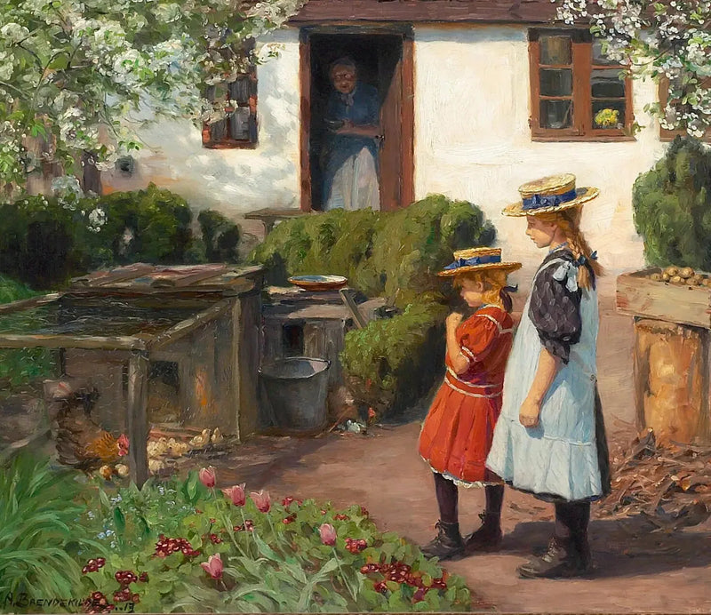 Guardare i pulcini. - H. A. Brendekilde