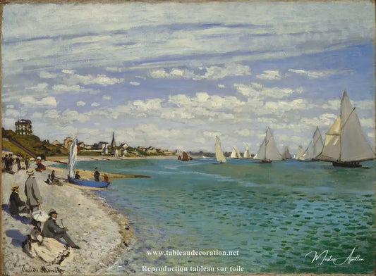 Régates à Sainte-Adresse - Tableau Monet - Reproductions de tableaux et peintures haut de gamme