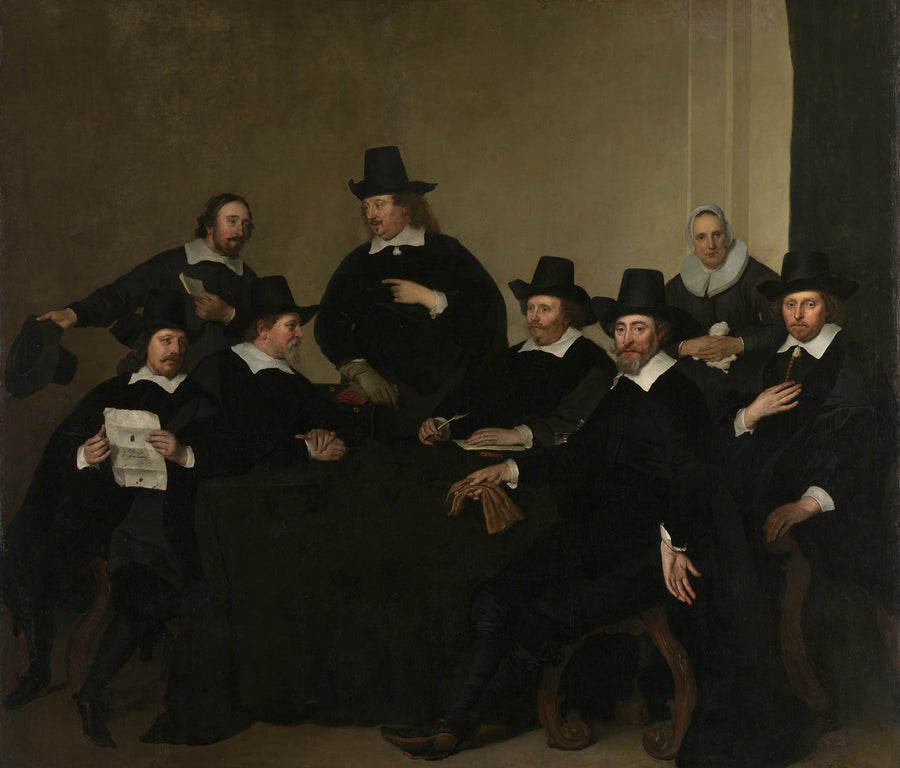 Les régents du Nieuwe Zijds Huiszithuis à Amsterdam, vers 1650. - Jacob Adriaensz Backer