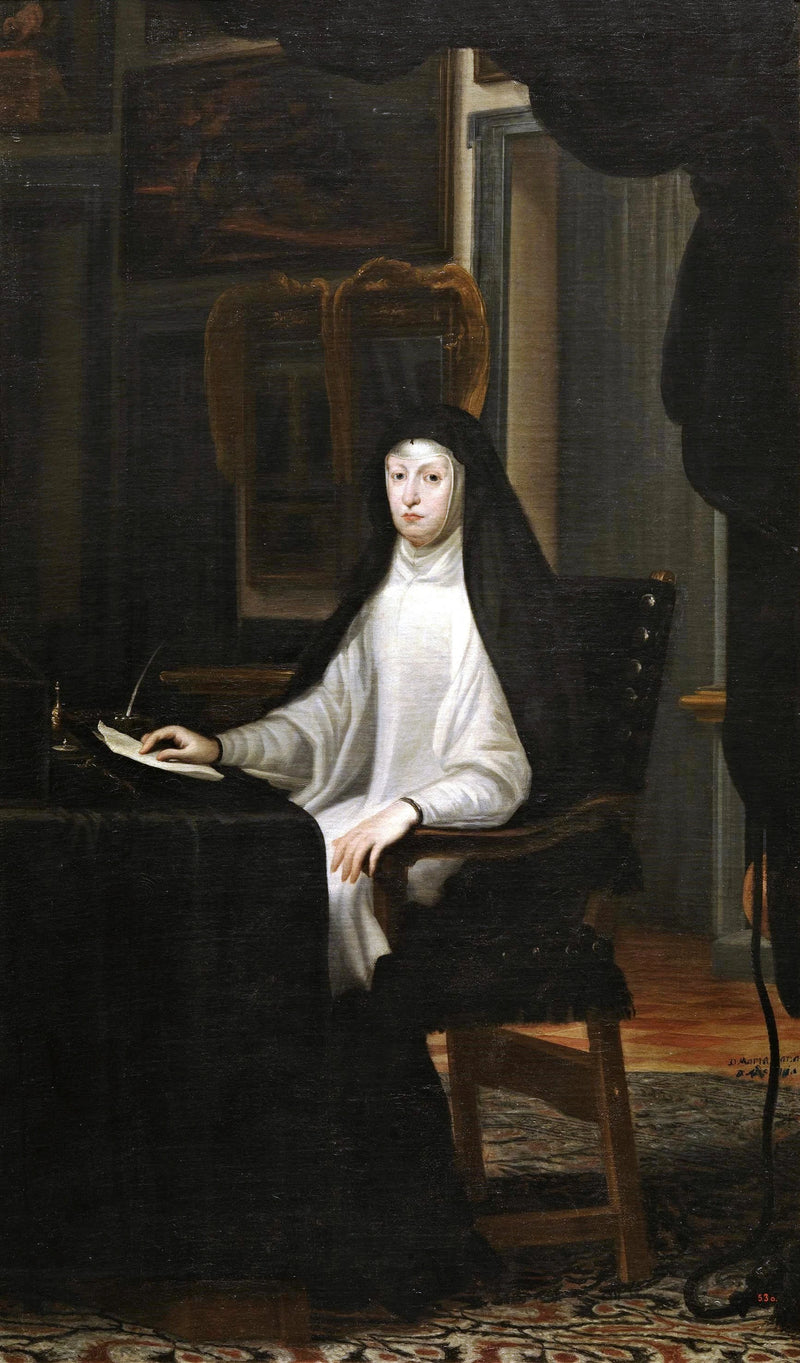 La reine Mariana d'Autriche en tant que veuve - Juan Carreño de Miranda