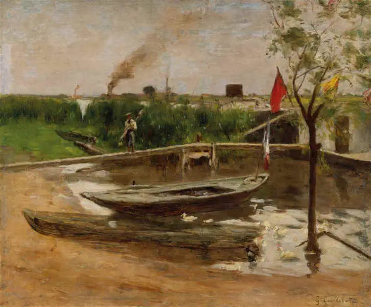 Ritorno delle barche vicino a Port-Marly - Gustave Caillebotte