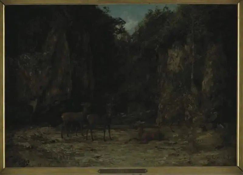 Remise de cervi al crepuscolo - Gustave Courbet