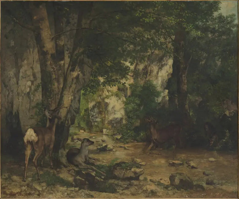 Remise de caprioli al ruscello di Plaisir-Fontaine - Gustave Courbet