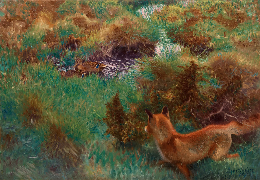 Volpe alla ricerca di anatre selvatiche - Bruno Liljefors