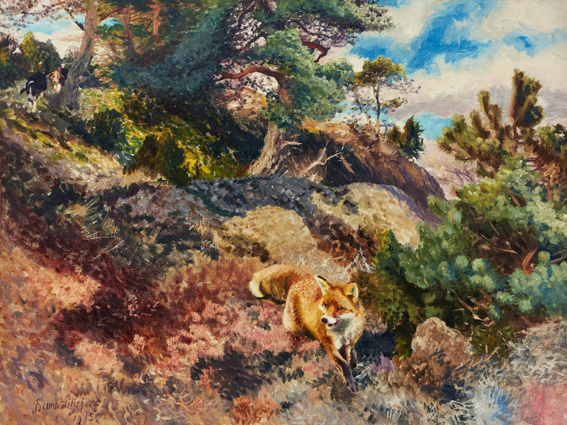 Volpe inseguita dai cani da caccia - Bruno Liljefors