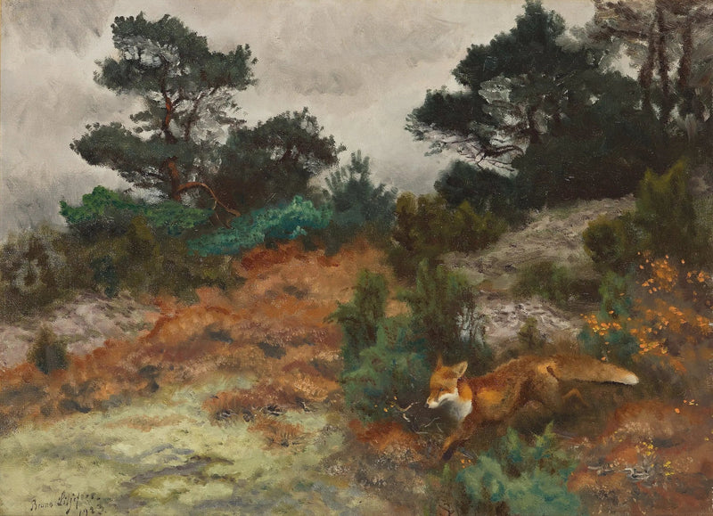 Volpe in un paesaggio autunnale - Bruno Liljefors