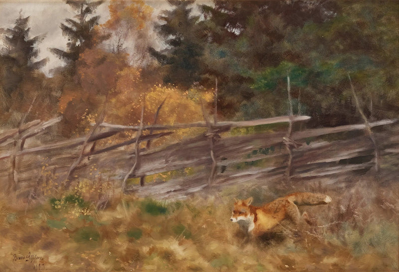 Volpe in un paesaggio autunnale - Bruno Liljefors