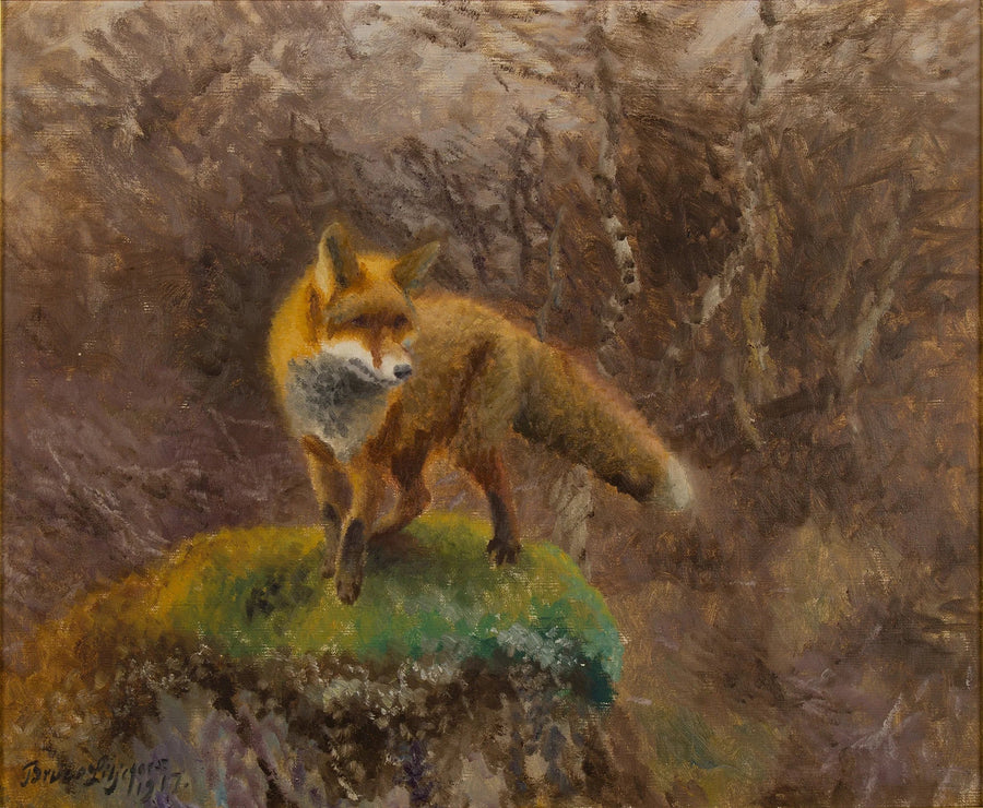 Volpe in un paesaggio autunnale - Bruno Liljefors