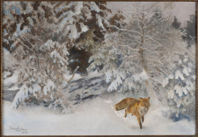 Volpe in un paesaggio invernale - Bruno Liljefors
