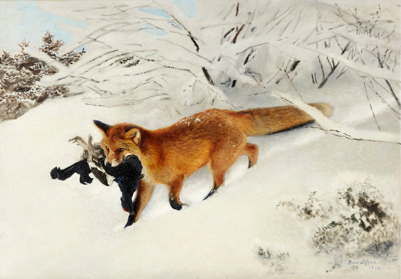 Volpe in un paesaggio innevato - Bruno Liljefors