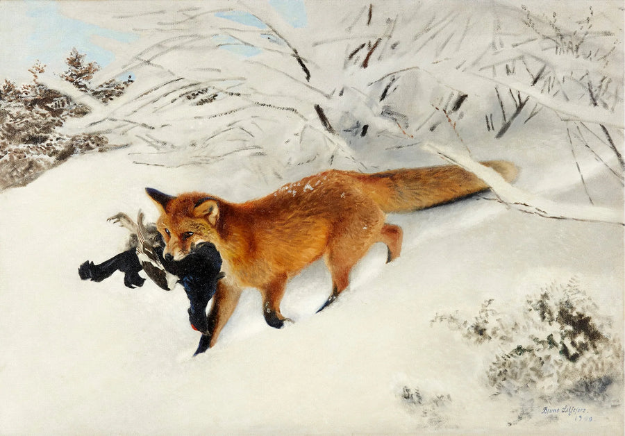 Volpe in un paesaggio innevato - Bruno Liljefors