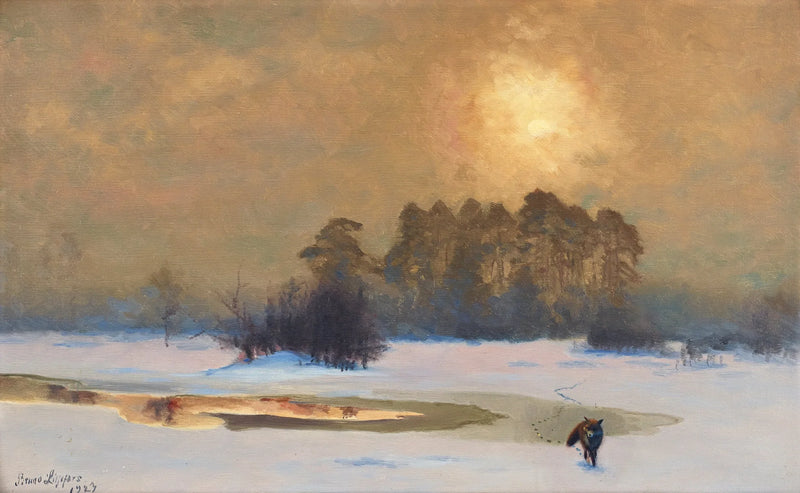 Volpe in un paesaggio invernale - Bruno Liljefors