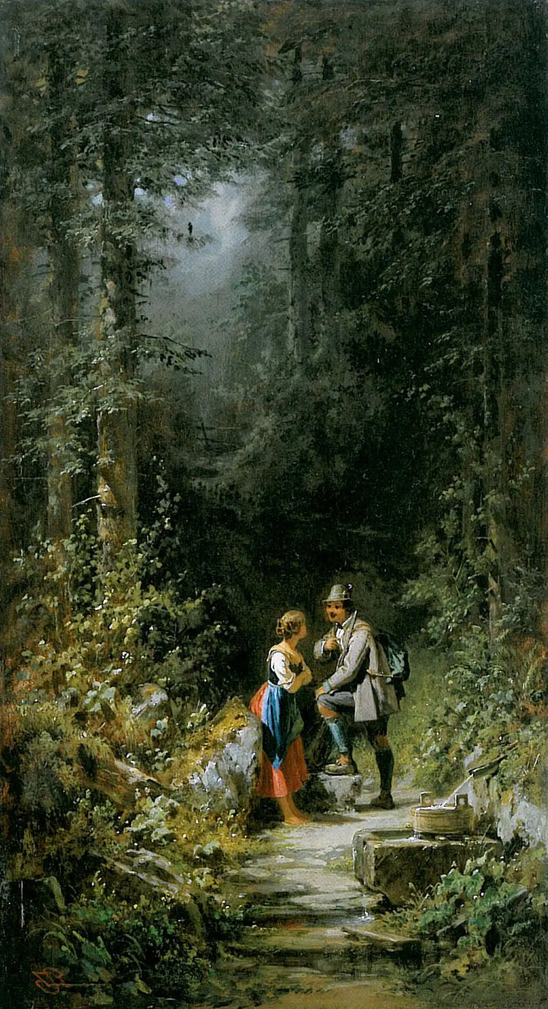 Incontro nella foresta - Carl Spitzweg