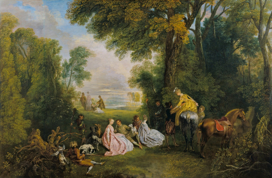 Appuntamento di caccia - Antoine Watteau